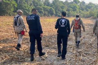Equipes retomam buscas por corpo de jovem decapitado em Sinop em área de mata