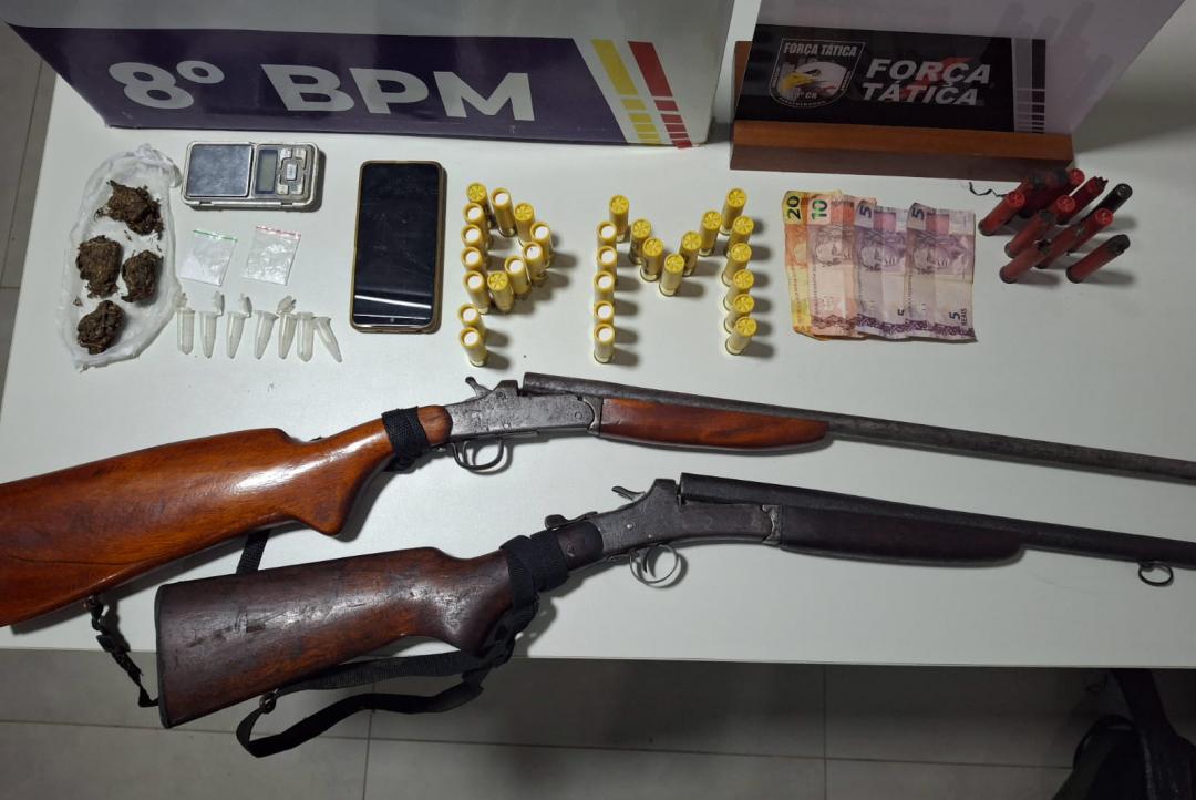 Duas mulheres presas em Alta Floresta: PM encontra drogas e armas