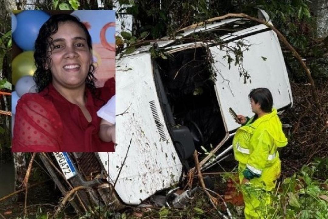 Acidente mata mulher na MT-320; crianças são socorridas