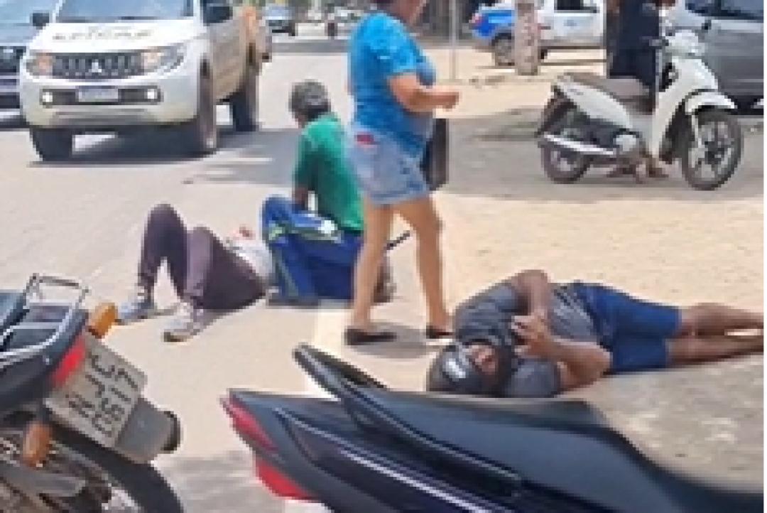 Colisão entre motos deixa dois feridos em Alta Floresta| Veja Vídeo