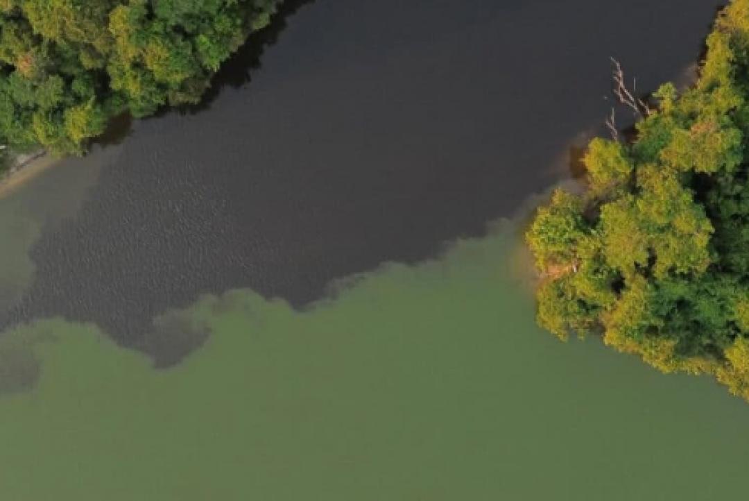 Fotógrafo registra encontro das águas dos rios Cristalino e Teles Pires